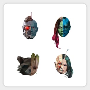 Guardians of the Galaxy Polygonal Sticker